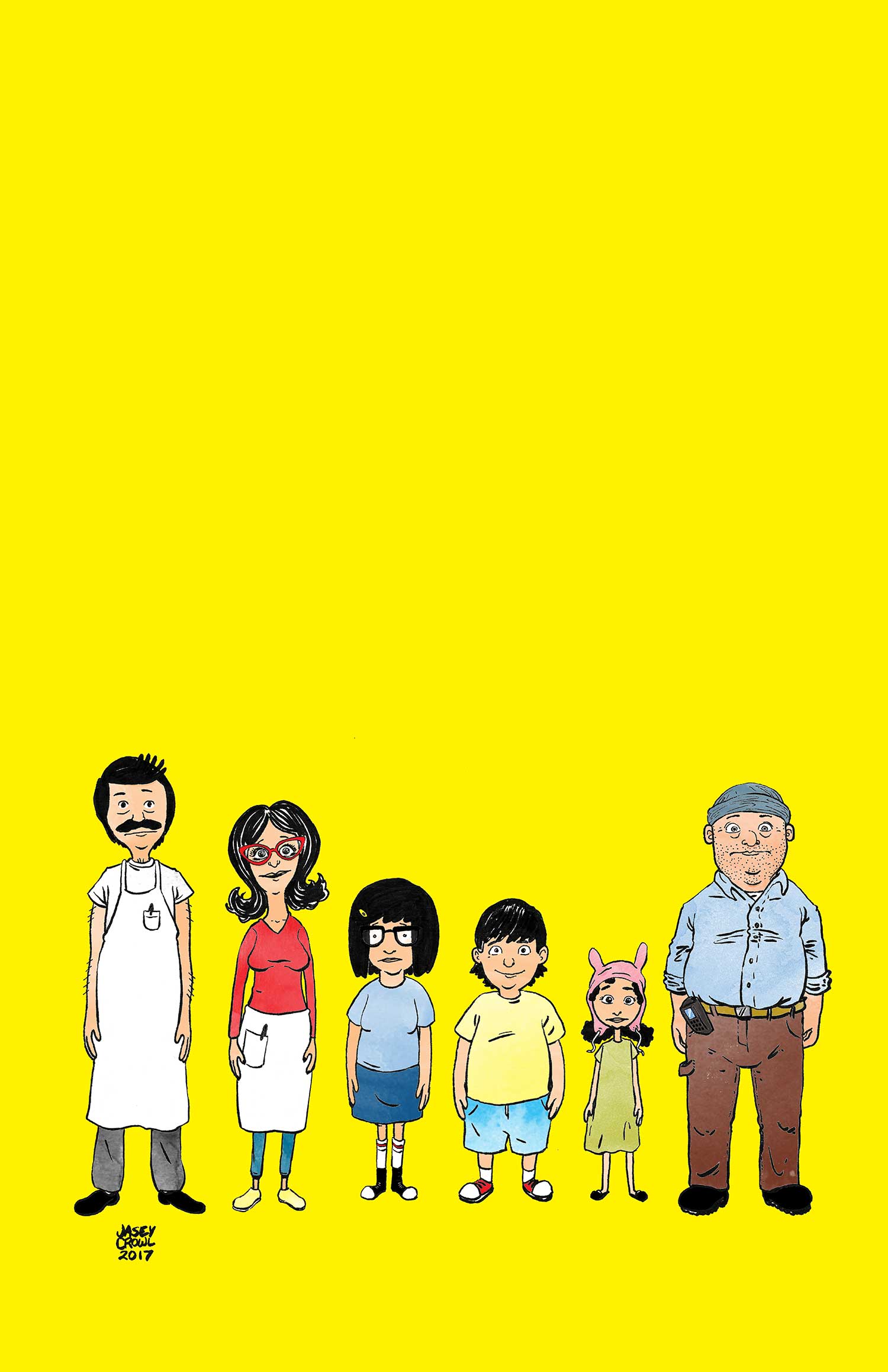 Bob's Burgers Belcher Family Fan Art - Jasey Crowl Draws