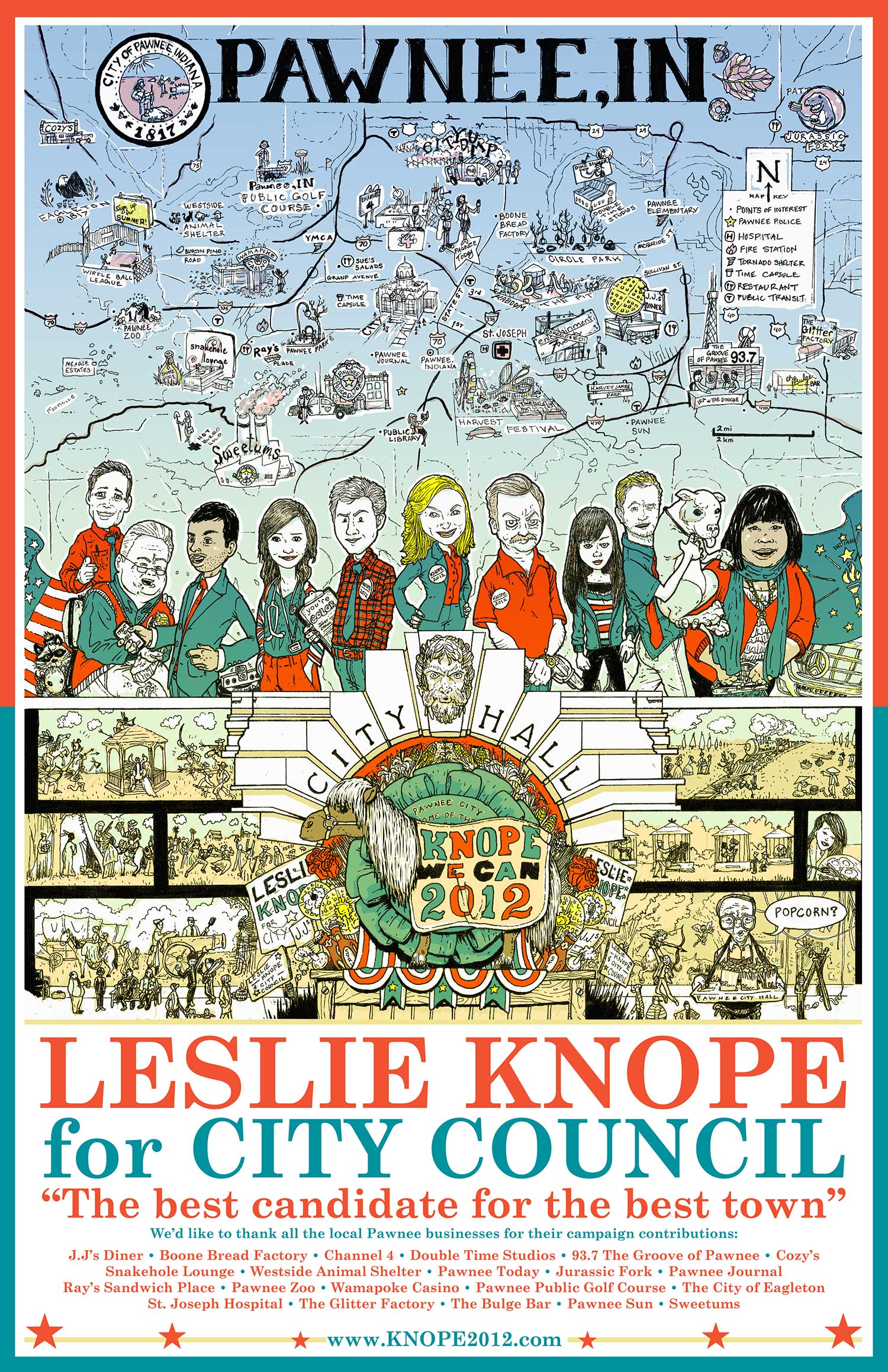 Parks and Recreation Knope We Can 2012 Leslie Knope Parks and Rec Fan Art - Jasey Crowl Draws