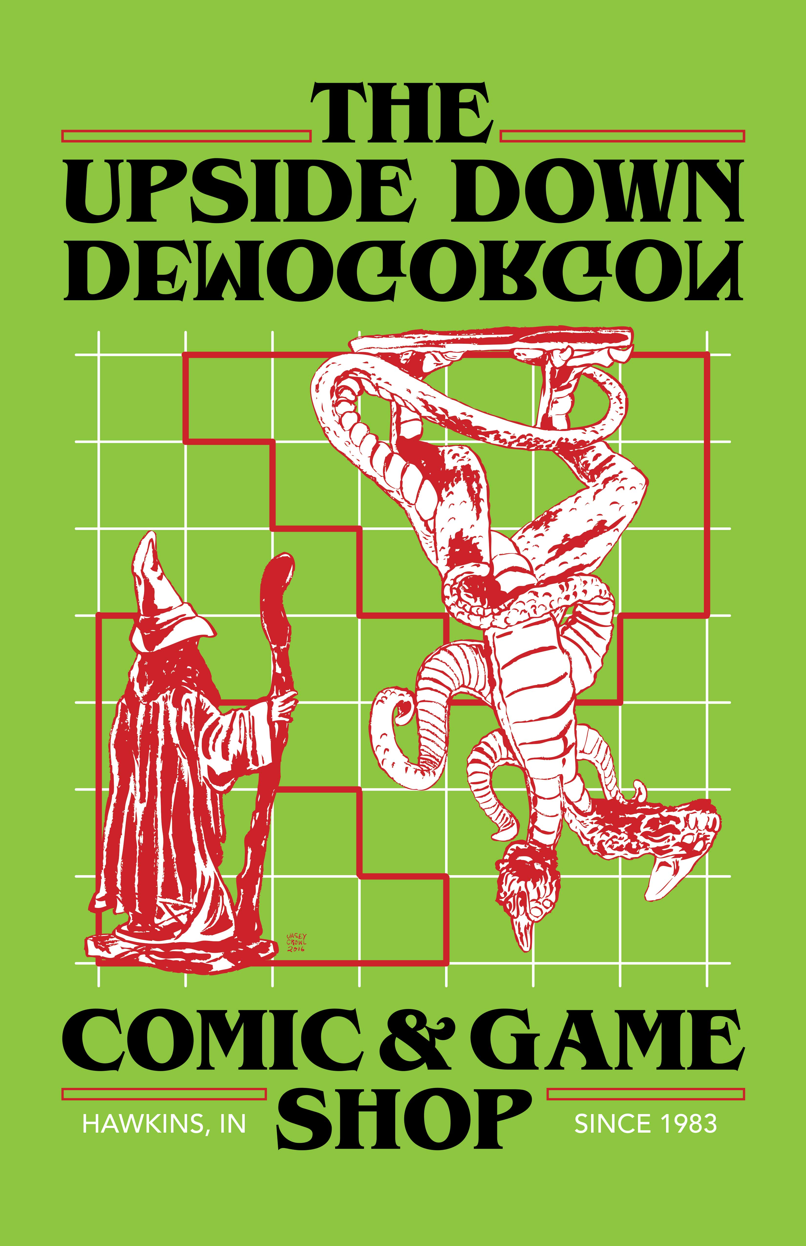 Stranger Things Have Happened The Upside Down Demogorgon Comic & Game Shop Fan Art - Jasey Crowl Draws